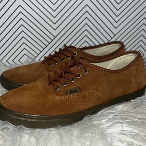 Vans Low Profile Unisex Chestnut Brown Lace Up Sneakers